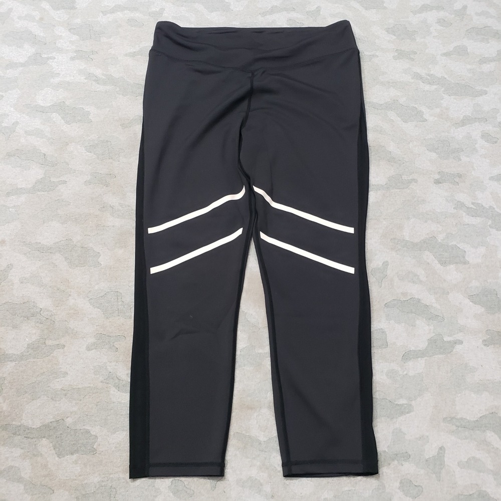 Zyia Active Leggings Womens 20 Black Crop Athletic Yoga Workout Pull On Gym
